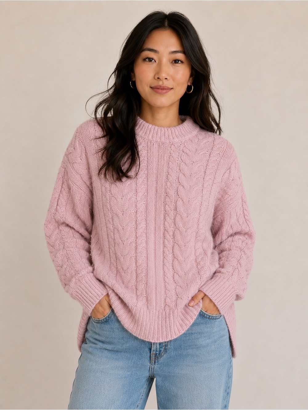 A New Day | Cable Knit Sweater | Size L | EUC | Cozy Cottagecore Classic Preppy